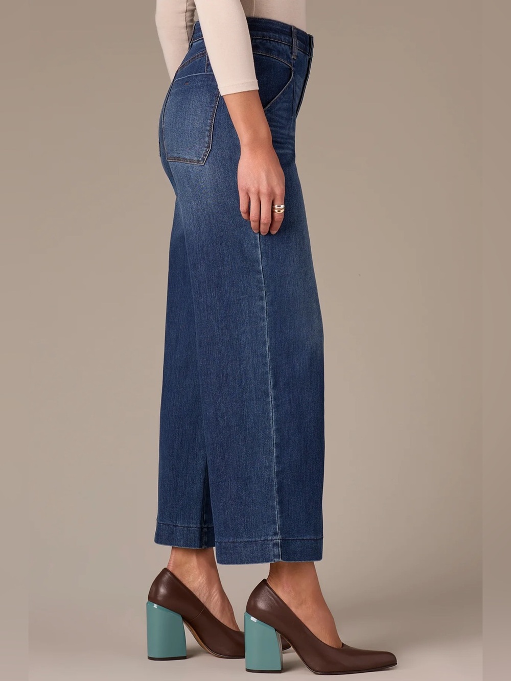 ❤️ Wit & Wisdom Medium/Dark Blue Wyatt Skyrise Jeans - Picture 4 of 9